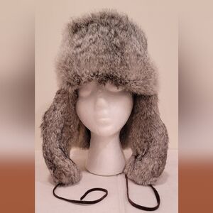NEW - MAD BOMBER VINTAGE 100% RABBIT FUR TROOPER TRAPER HAT